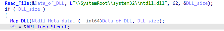Reading and mapping ntdll.dll to kernel memory
