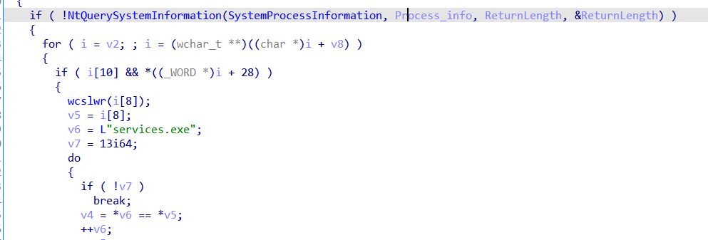Check if Services.exe process running